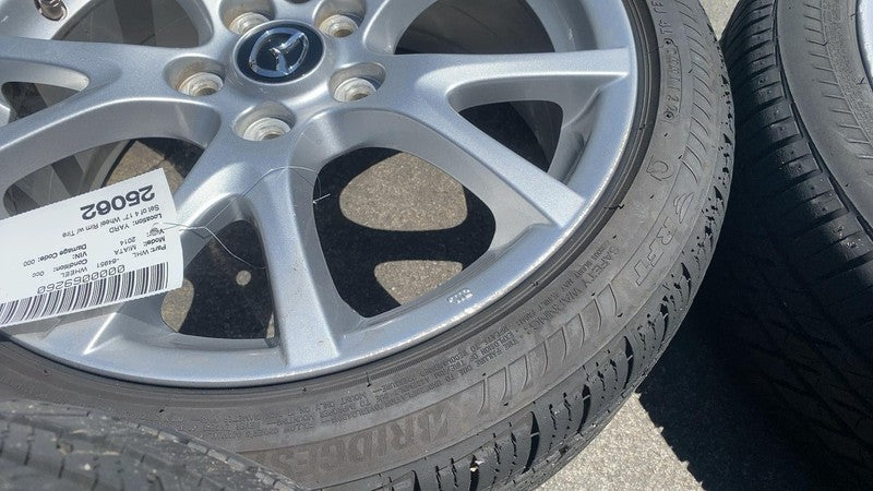 9965277070 ⭕ 13-15 Mazda MX-5 Miata Set of 4 17" Wheel Rim (5 Y Spoke) w/ Tire 9965277070