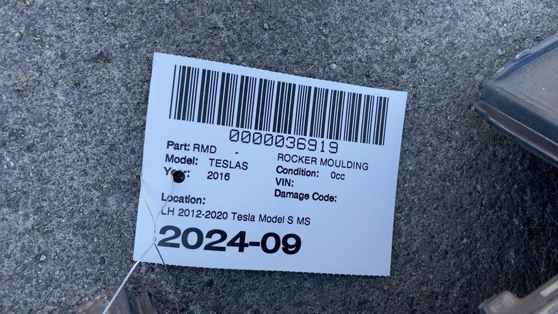 600587400J ⭕ 12-20 Model S Driver Side Skirt Rocker Molding Sill Panel Left LH 6005874-00-J