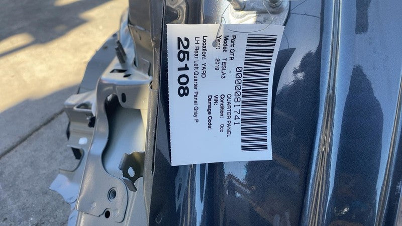 ⭕ 2017-2020 Tesla Model 3 Rear Left Quarter Panel Structural Cutout LH Gray PMNG