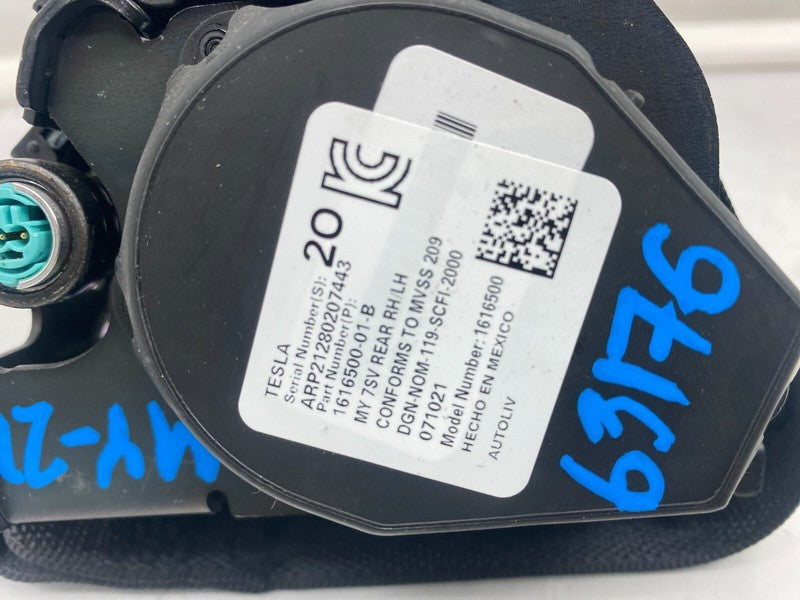 ⭕ 20-24 Model Y MY Rear Left or Right 2nd Row Seat Belt & Retractor 16