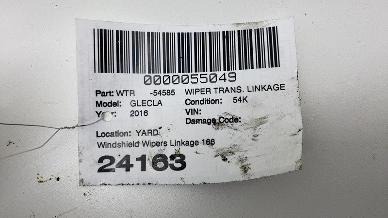 A1668202740 12-19 Mercedes-Benz GLE350 Front Windshield Wiper Transmission Linkage & Motor