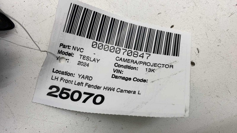 1820734-00-D ⭕ 23-26 Model Y 3 Front Left Repeater Turn Signal Fender Camera HW4 1820734-00-D