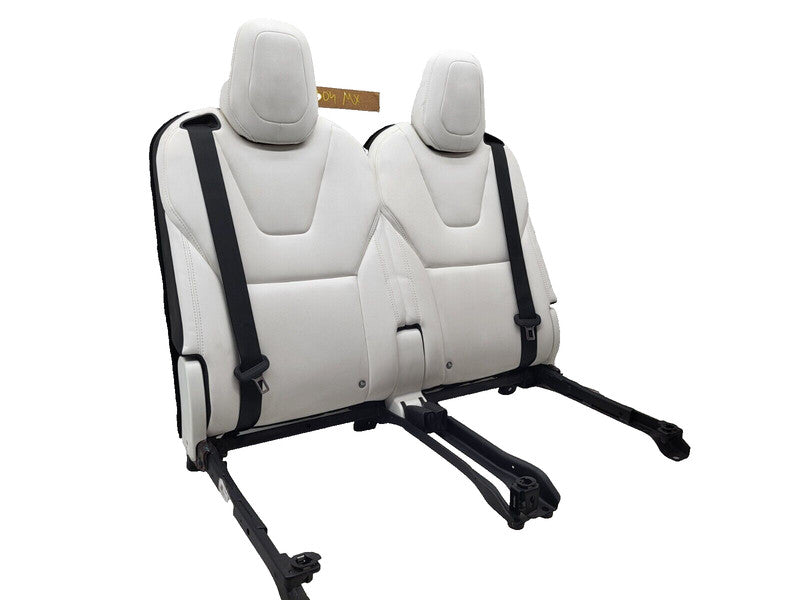 1090424-00-B ⭕ 2016-2020 Tesla Model X Rear 3rd Row Seat Upper Left & Right Cushion White OEM