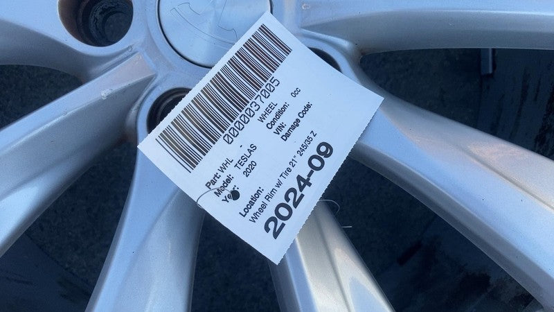 ⭕ 16-20 Model S Wheel Rim 21" inch 21x8.5 +40MM w/ Tire 245/35 ZR21 60