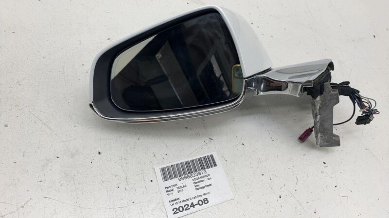 2012-2015 Tesla Model S Driver Side Exterior Rear View Door Mirror Left LH White