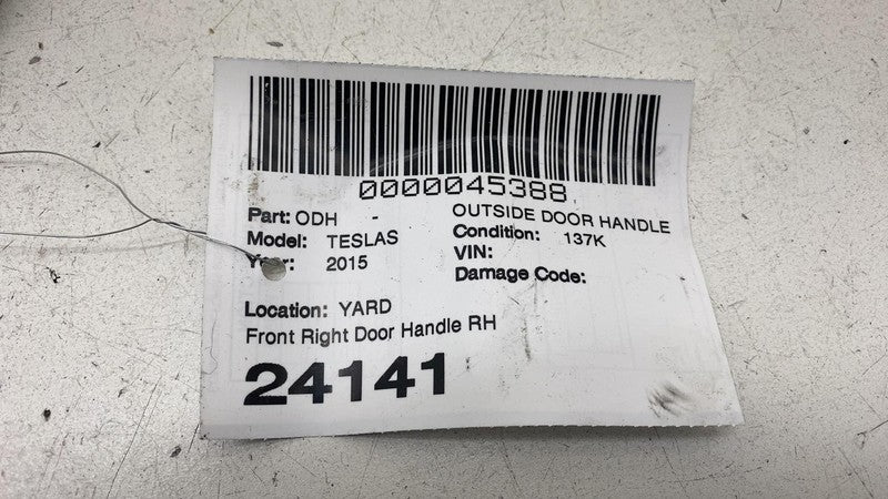 2012-2015 Tesla Model S MS Front Passenger Side Exterior Door Handle Outer Right