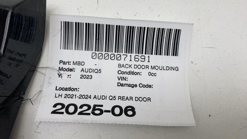 80A 853 969 ⭕ 2021 2022 2023 2024 Audi Q5 Rear Driver Side Door Molding Left LH 80A 853 969