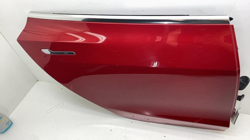 1096623-10-F ⭕ 2017-2020 Tesla Model 3 M3 Rear Passenger Side Door Shell Panel Right Red PPMR