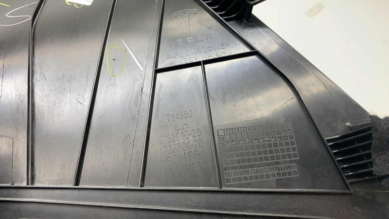 173381024G ⭕ 24-25 Tesla Model 3 Front Left A-Pillar Lower Trim Cover Panel LH 1733810-24-G
