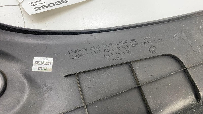 ⭕ 16-20 Model S Front Driver Side Under Hood Apron Trim Panel Left 106