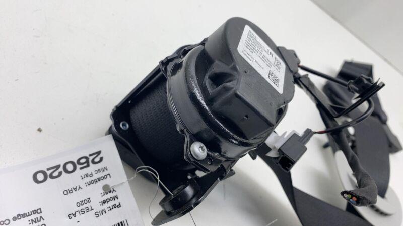 108127901G 2017-2023 Tesla Model 3 Front Right 1st Row Seat Belt & Retractor 1081279-01-G