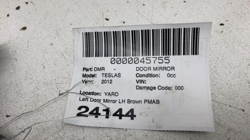 6005864-00-E 2012-2015 Tesla Model S Front Left Exterior Rear View Door Mirror LH Brown PMAB