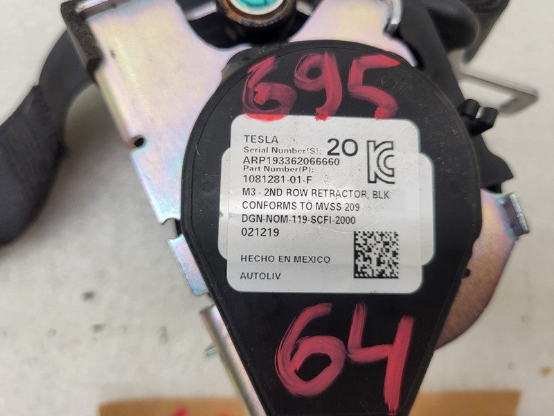 108128101F ⭕17-23 Tesla Model 3 Rear Left or Right 2nd Row Seat Belt Retractor 1081281-01-F