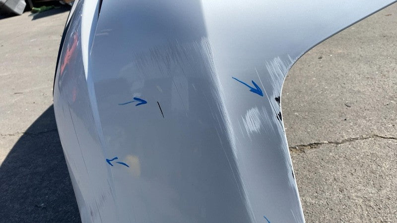⭕ 2017-2022 Tesla Model 3 M3 Rear Bumper Fascia Cover w/ Sensor Holes White PPSW