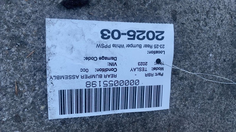 2023-2025 Tesla Model Y Rear Bumper Cover & Lower Valance Diffuser Whi