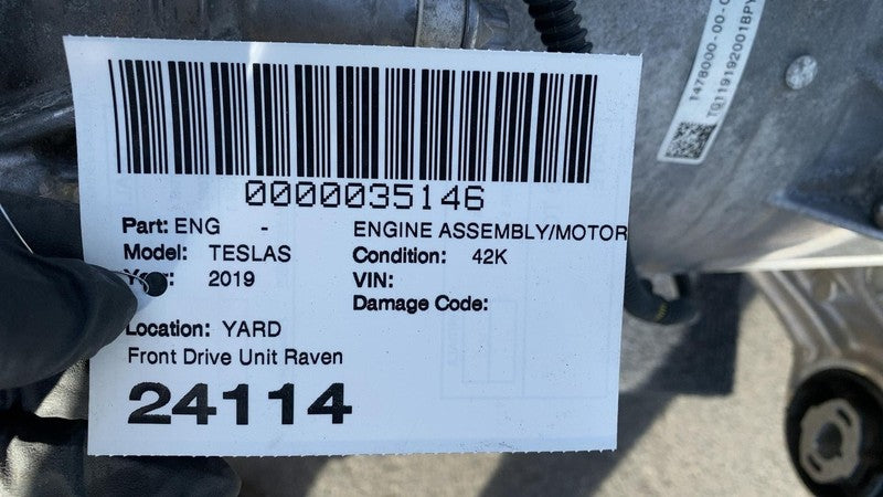 ⭕ 19-20 Tesla Model S Electric Engine Motor Front Raven Drive Unit 147