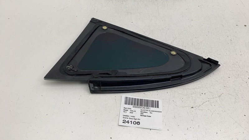 1080706-00 ⭕ 2017-2020 Tesla Model 3 Rear Right Side Quarter Fixed Window Glass 1080706-00