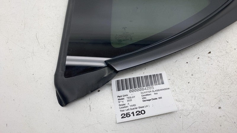 149574070J ⭕ 2020-2024 Tesla Model Y MY Rear Left Quarter QTR Window Glass LH 1495740-70-J