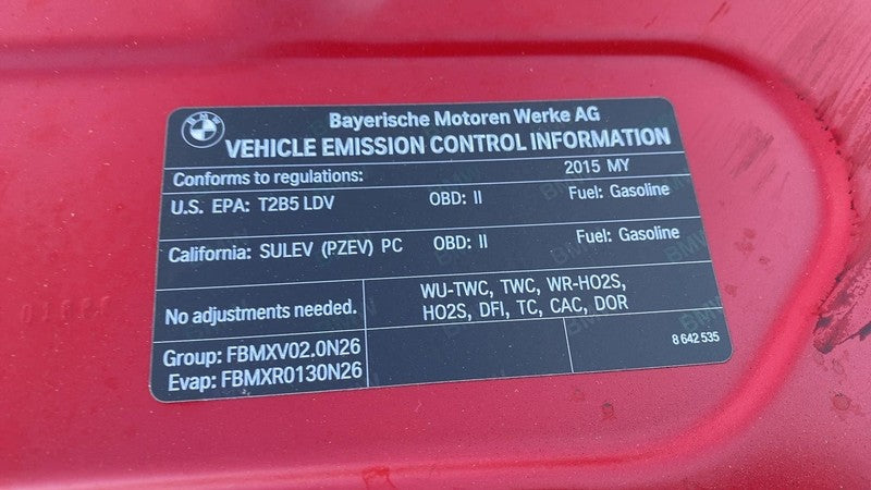 2012-2018 BMW 3-Series 328d 328i 320i 330i 428i Hood Bonnet Panel Assembly Red