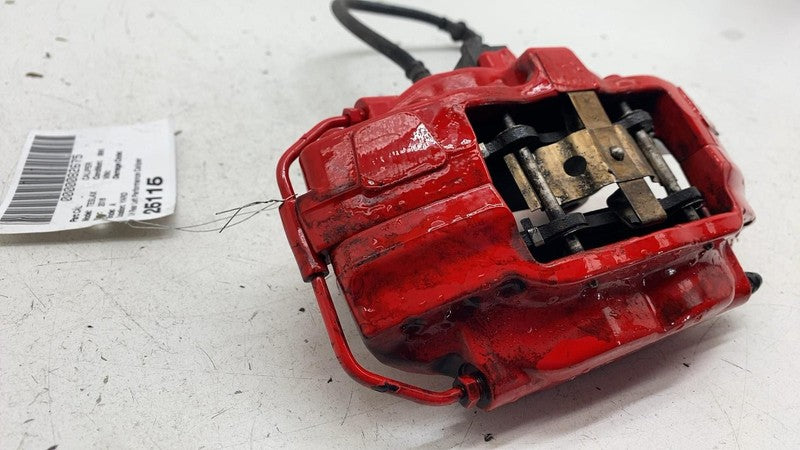 ⭕ 2016-2020 Tesla Model X Rear Driver Side Caliper Red w/ Brake Hose L