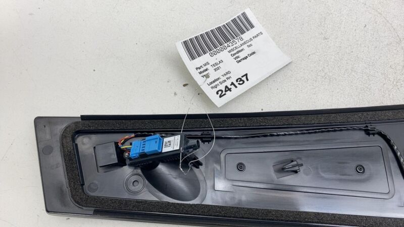 2017-2023 Tesla Model 3 Right B-Pillar Applique Glass Trim Molding w/ Camera RH