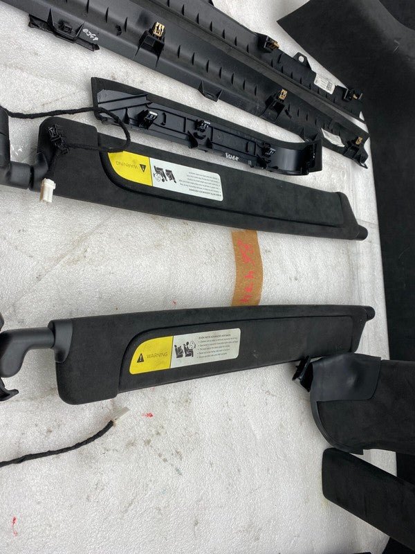 105154704C ⭕ 2016-2020 Tesla Model X SET of Ceiling Headliner Sun Visor Upper A + B Pillar
