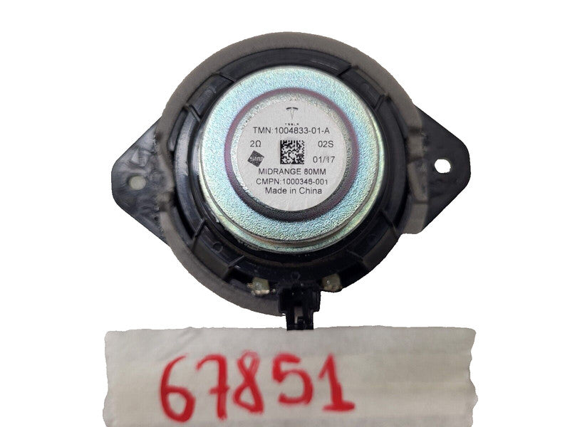 1004833 01 A ⭕ 12-20 Model S Front Dashboard Sound Mid-Range Audio Speaker 80MM 1004833-01-A