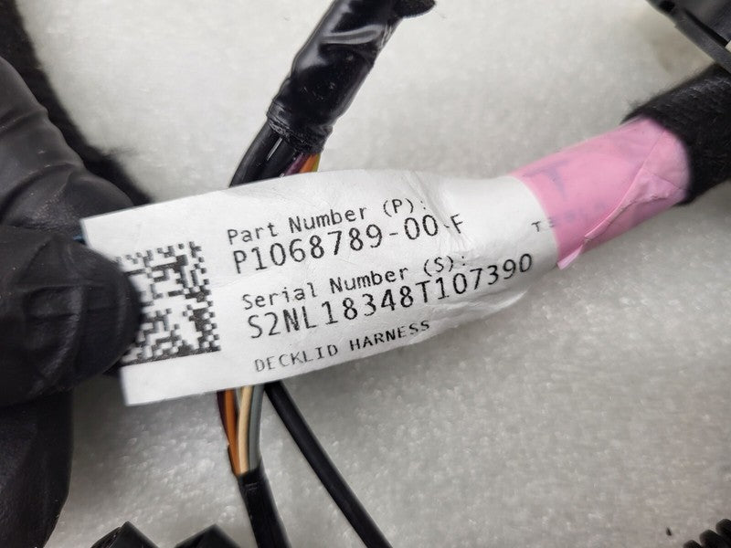 106878900F 17-22 Model 3 Rear Trunk Lid Decklid Wiring Harness Cable Wire Loom 1068789-00-F