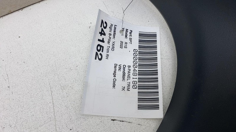 PT00001372 2022-2024 Rivian R1T R1S Passenger Side B-Pillar Lower Trim Cover Panel Right RH