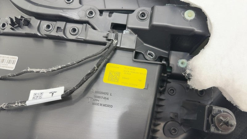 ⭕ 21-23 Tesla Model 3 Rear Left Interior Door Panel Trim Card Cover 15