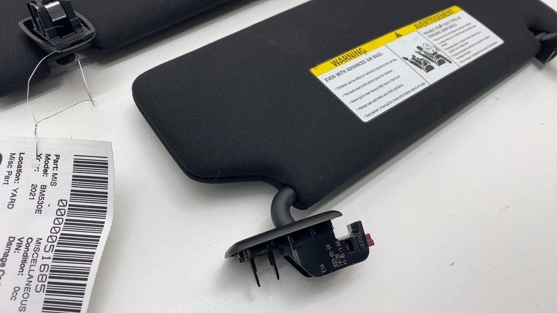 2017-2023 BMW 530e G30 Front Left & Right Windshield Sun Visor Black Sunvisor