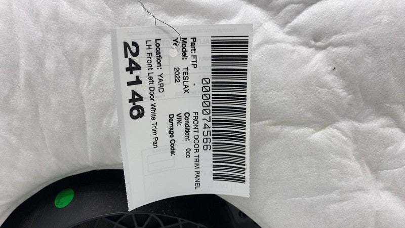 1609947-00-A ⭕ 21-24 Model X Front Left Door Panel Trim Card Cover w/ Molding LH 1609947-00-A