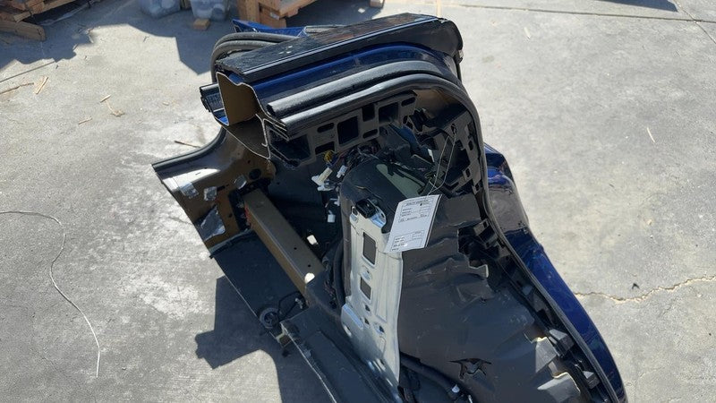 ⭕ 16-20 Tesla Model X Rear Quarter Fender Frame Panel Cut Out Left Blue - PPSB