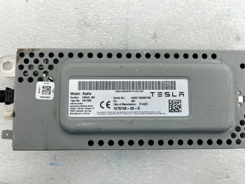 2017-2022 Tesla Model 3 Harman Becker HBZ502 Radio FM/HD Receiver Control Module
