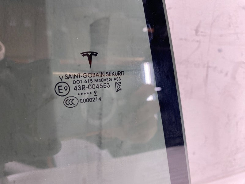 E9 43R-004553 ⭕ 2016-2020 Tesla Model X Rear Passenger Side Door Window Glass Right 43R-004553