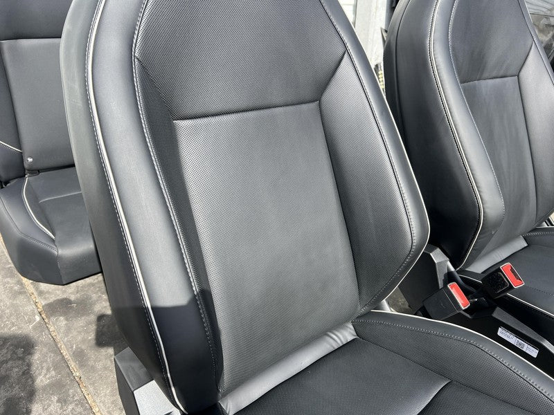 1881398-TX-A 24 25 Tesla Cybertruck Front Seat Left & Right + Rear 2nd Row Perforated Black