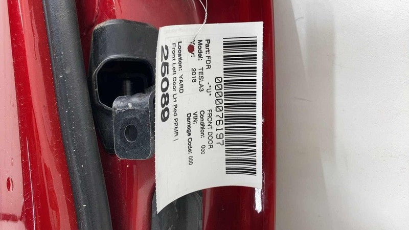 ⭕ 2017-2020 Tesla Model 3 M3 Front Driver Side Door Shell Panel Left LH Red PPMR