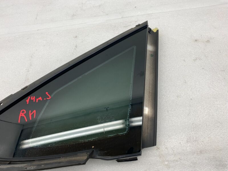 E6 43R-008010 2012-2020 Tesla Model S MS Rear Passenger Side Quarter Fixed Glass Right RH Assy