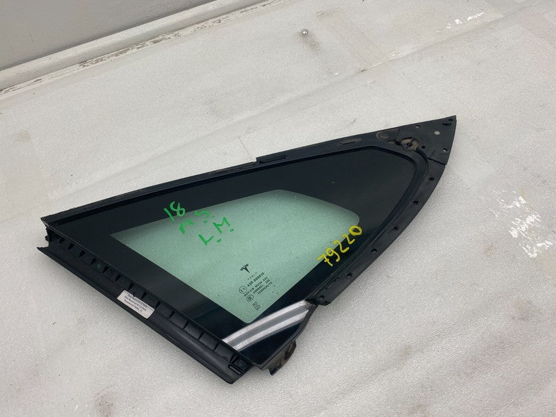 E6 43R-008010 ⭕ 2012-2020 Tesla Model S Rear Driver Side Quarter Fixed Glass Left LH Assembly