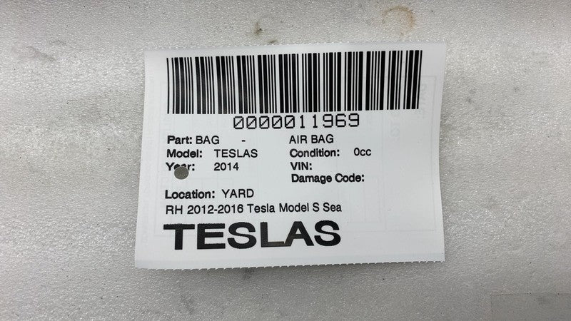 ⭕ 2012-2017 Tesla Model S MS Front Passenger Side Seat Airbag Right 10