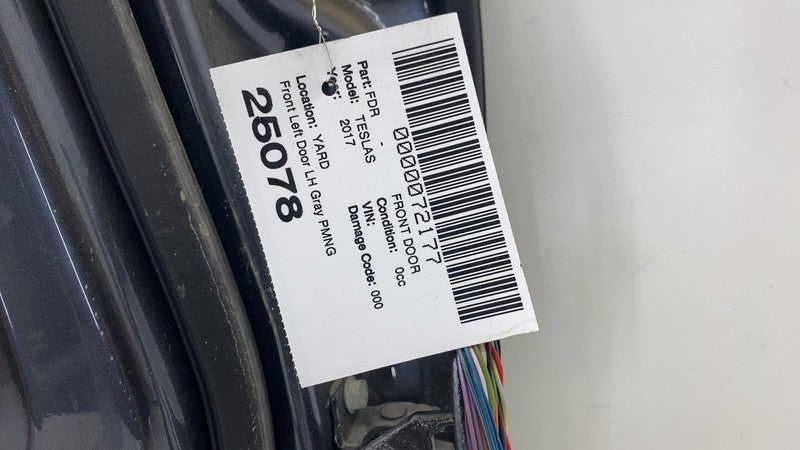 ⭕16-20 Model S MS Front Driver Side Door Panel Shell Left Gray PMNG 60