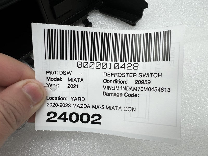 2020-2023 Mazda MX-5 Miata Dash Display w/ USB Aux & Defroster Heat Se