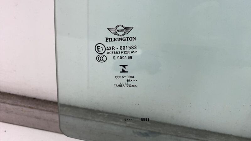 E1 43R-001583 ⭕ 2011-2016 Mini Cooper Countryman R60 Rear Driver Side Door Window Glass Left