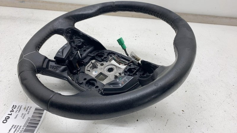 2013-2018 Ford C-Max Front Driver Steering Wheel Leather Black w/ Cont