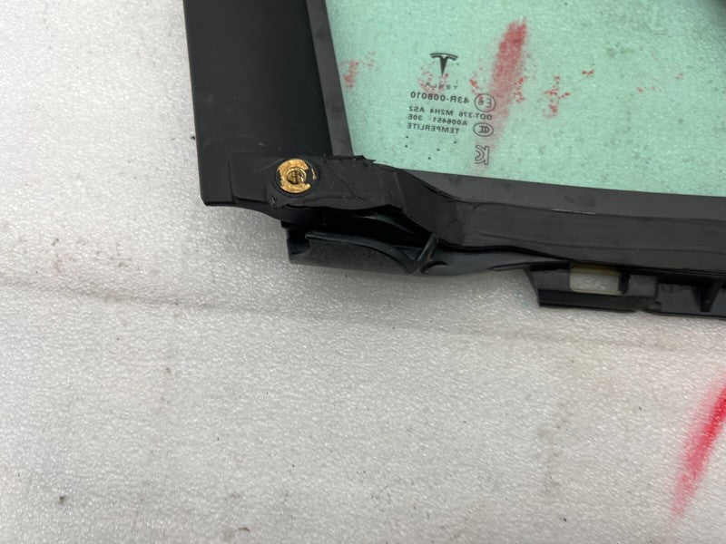 E6 43R-008010 ⭕ 2012-2020 Tesla Model S Rear Passenger Side Quarter Fixed Glass Right Assembly