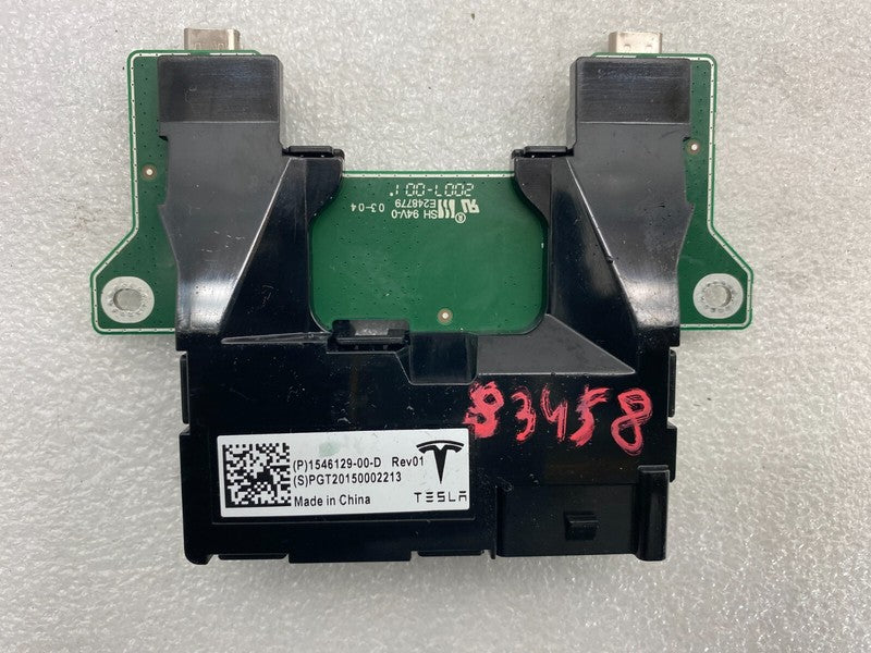 1546129 00 D ⭕ 17-23 Model 3 Y Rear Center Console Back USB Port Switch Type C 1546129-00-D