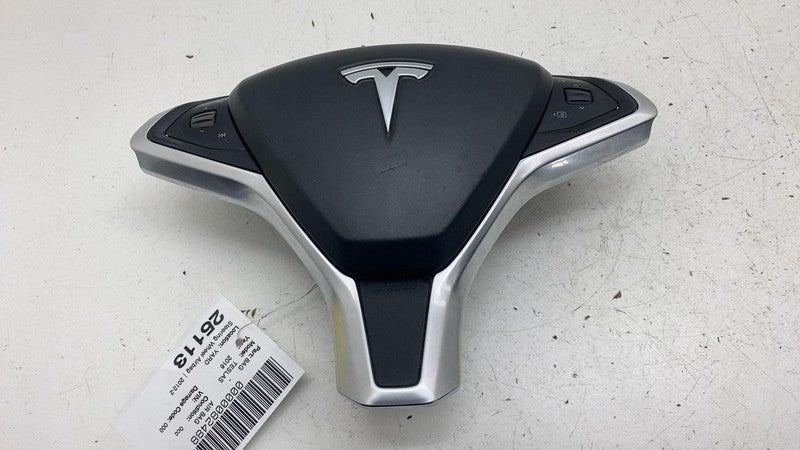 102338101F ⭕ 12-15 Model S MS Steering Wheel Airbag w/ Control Switch & Bezel 1023381-01-F