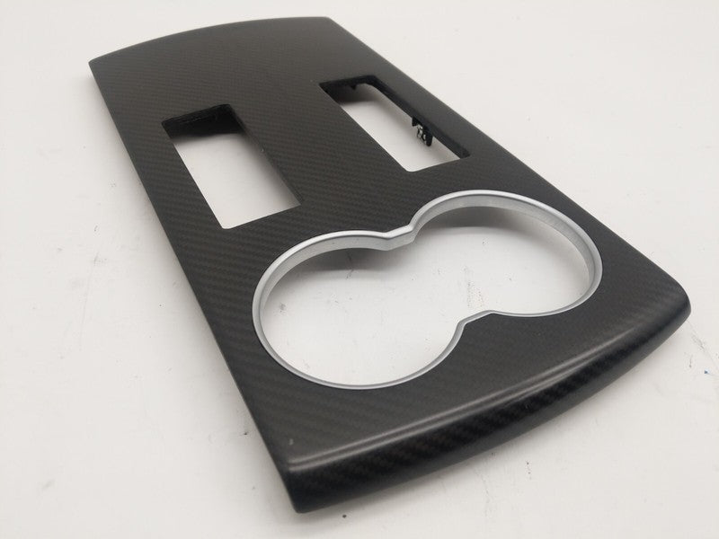 ⭕ 12-20 Model S Center Console Cup Holder Trim Cover Carbon Fiber 1002