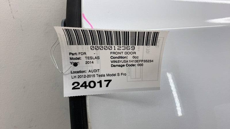 ⭕2012-2015 Tesla Model S Front Driver Side Door Shell Panel Left LH Wh