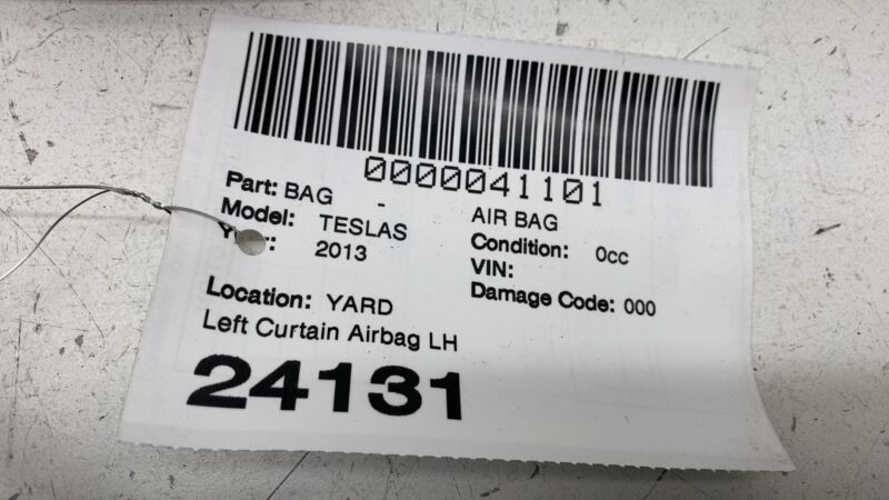 1005261-00-C 2012-2020 Tesla Model S Driver Side Roof Curtain Safety Airbag Left 1005261-00-C